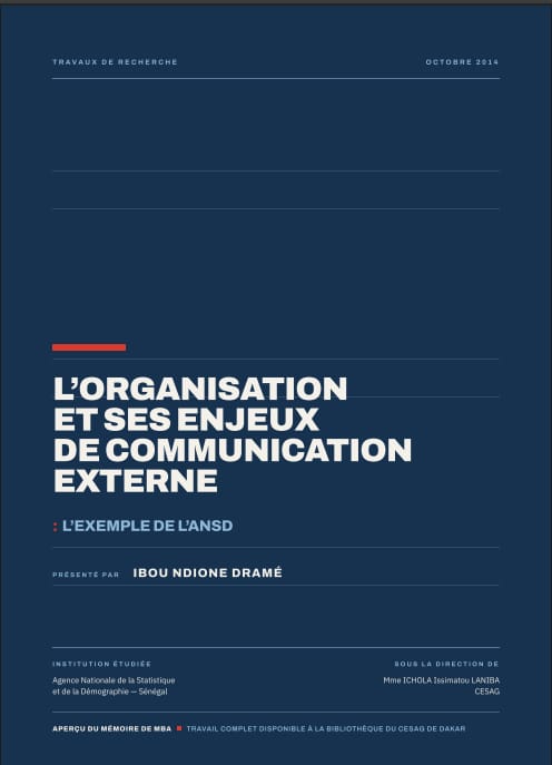 L'organisation et ses enjeux de communication externe: l'exemple de l'ANSD