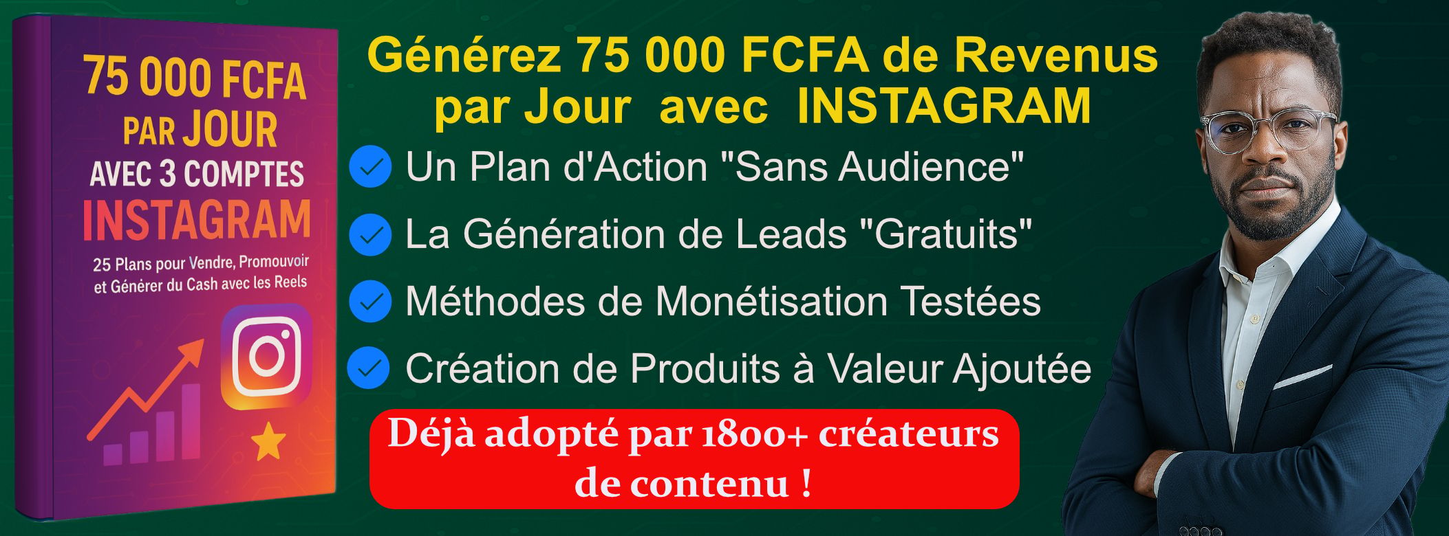 Gagne environ 75 000 FCFA par Jour avec 3 Comptes Instagram