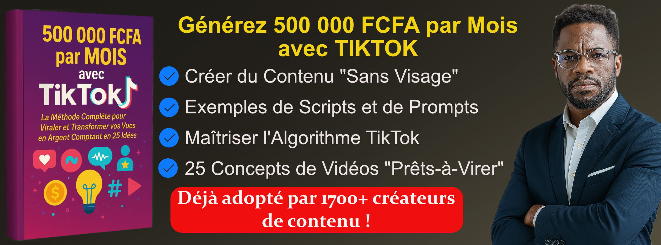 Gagne environ 500 000 FCFA par Mois avec TikTok
