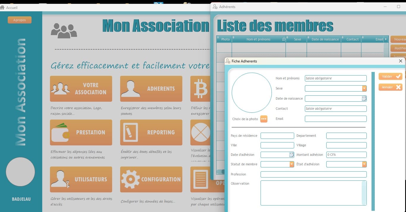 Gestion association & mutuelle version PRO