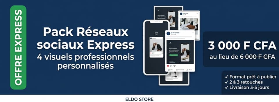 Pack Réseaux sociaux Express - 4 visuels professionnels personnalisés