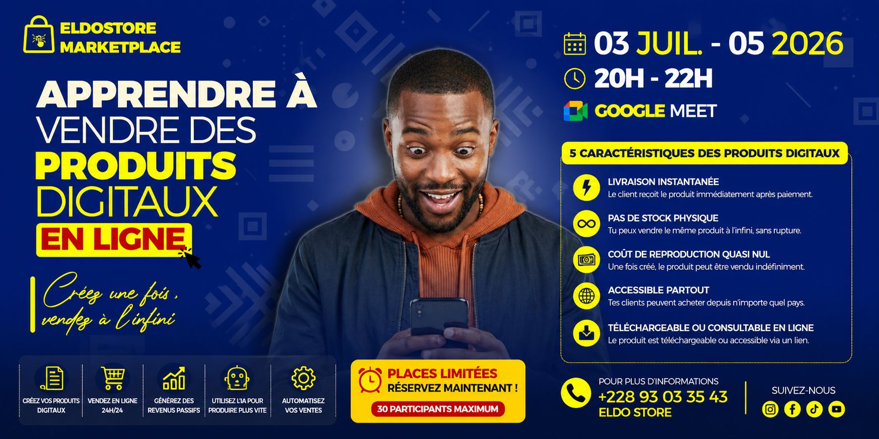Formation en création et vente des produits digitaux