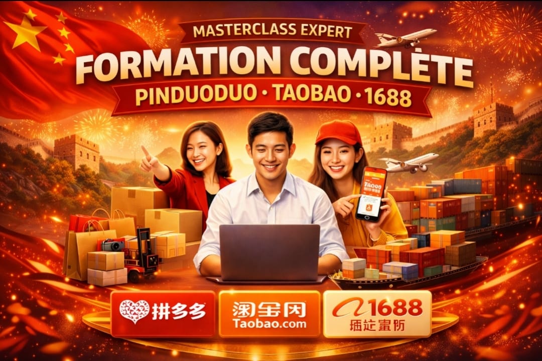 Formation sur l'importation en chine via PINDUODUO, 1688 et TAOBAO
