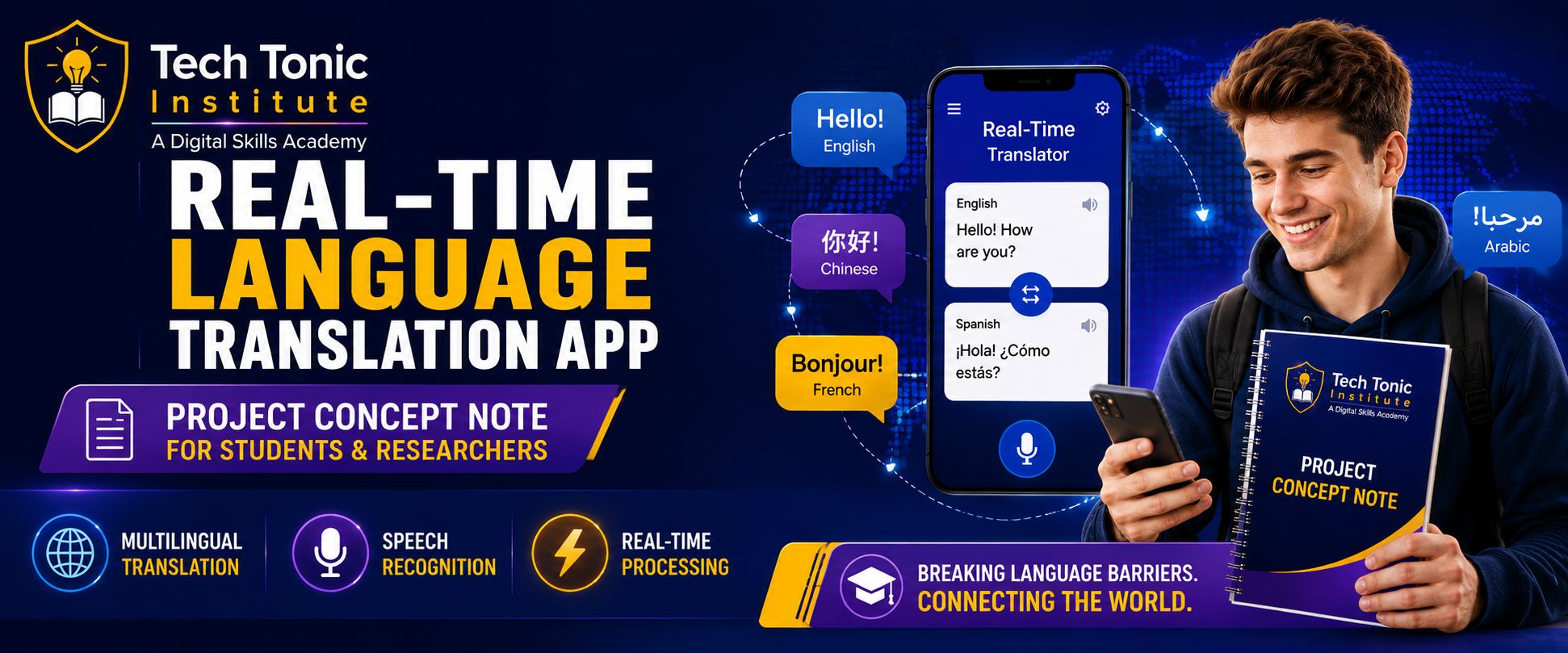 Real-Time Language Translation App Concept
