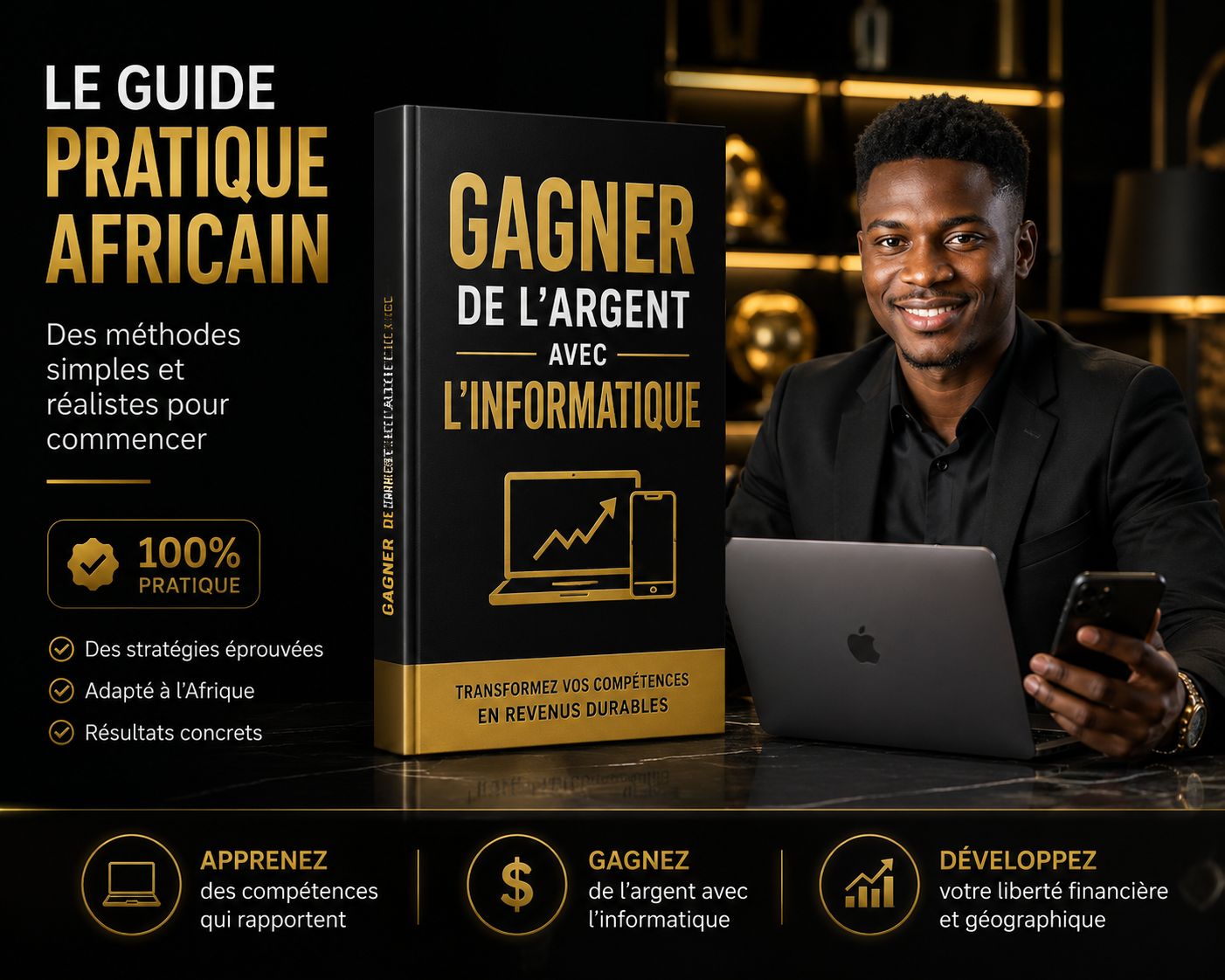 Tu as un téléphone ou un ordinateur ? Voici comment l’utiliser pour créer un revenu réel en Afrique.