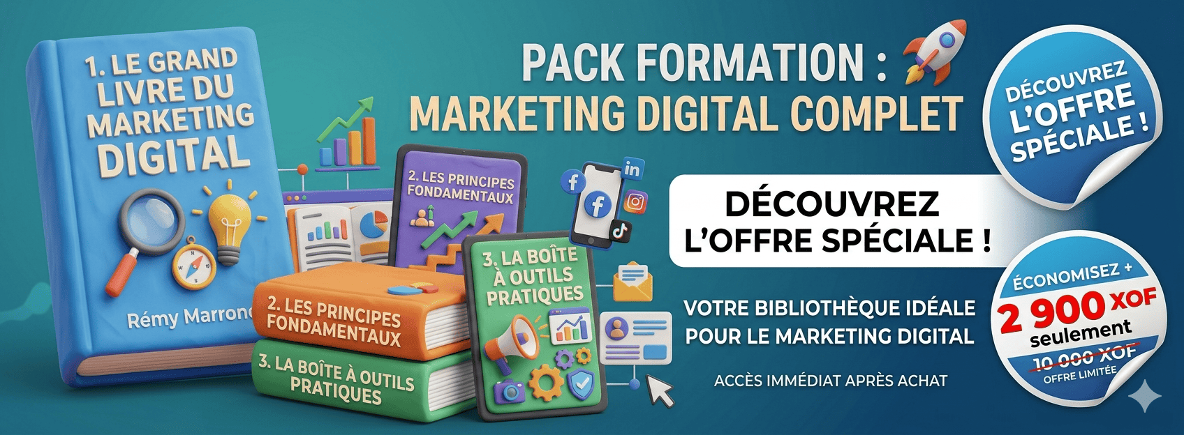 Pack Marketing Digital Ultime – Livres & Ressources pour Maîtriser le Digital