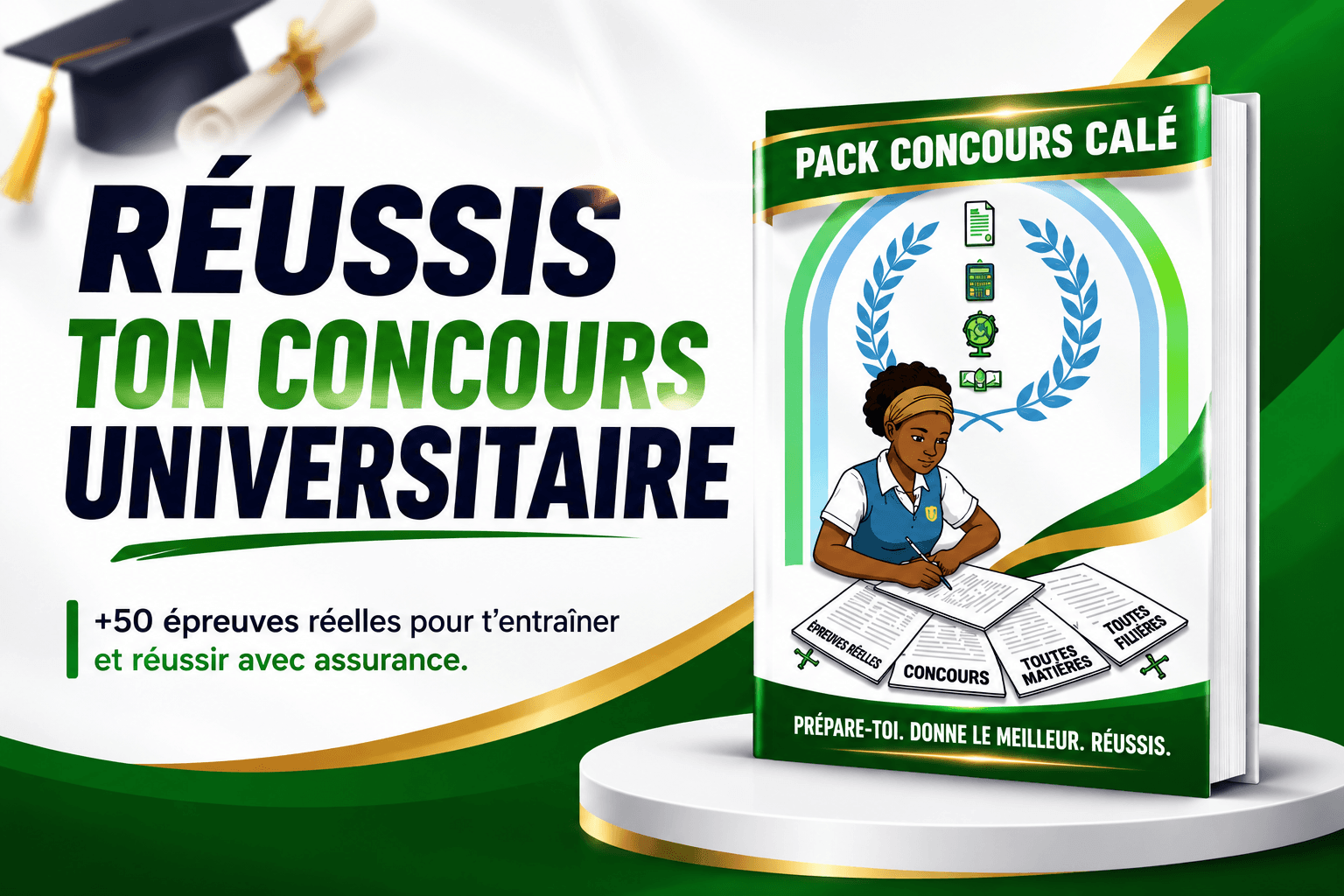 Réussis Ton Concour Universitaire: Pack de 50 Épreuves Sujets & Corrigés