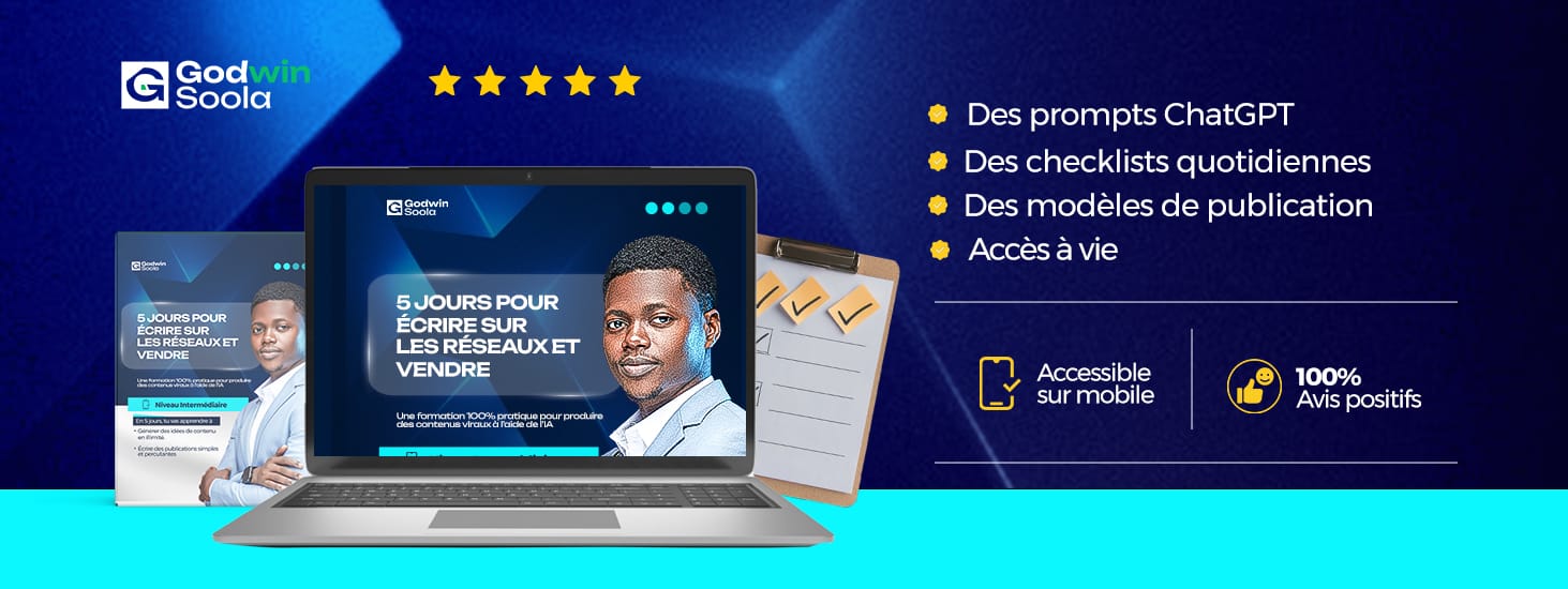 5 jours pour apprendre à créer du contenu vendeur sur les réseaux sociaux