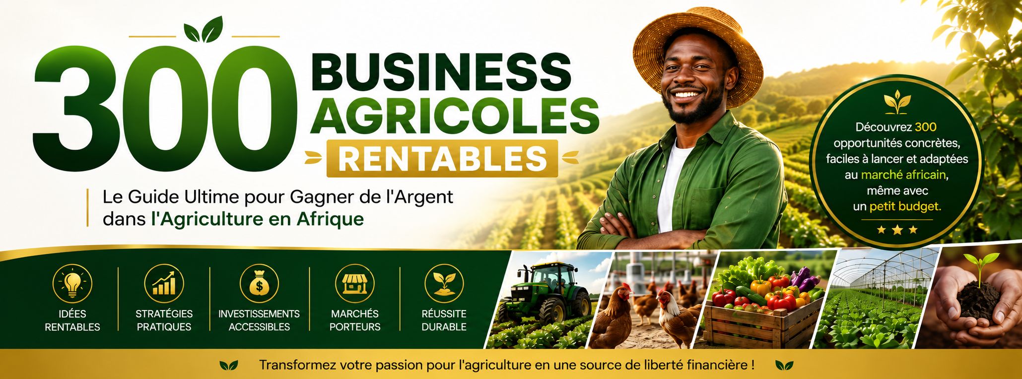 300 BUSINESS AGRICOLES RENTABLES: Le Guide Ultime pour Gagner de l'Argent dans l'Agriculture