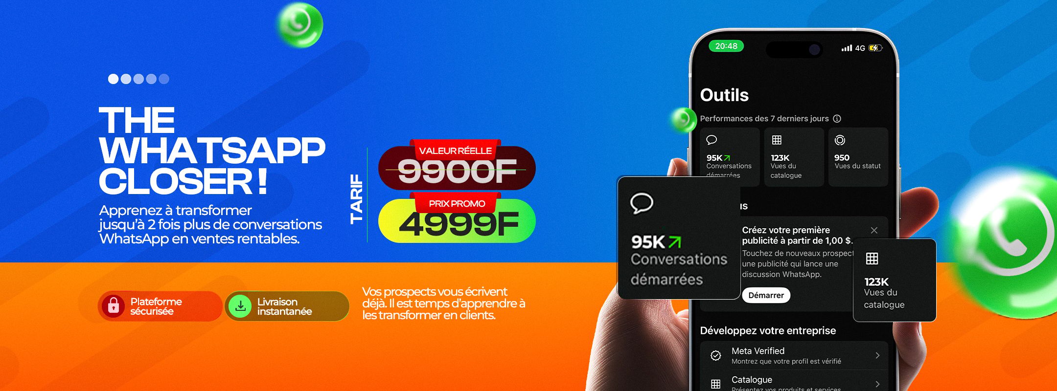 The WhatsApp Closer — La méthode pour closer chaque prospect qui t’écrit .