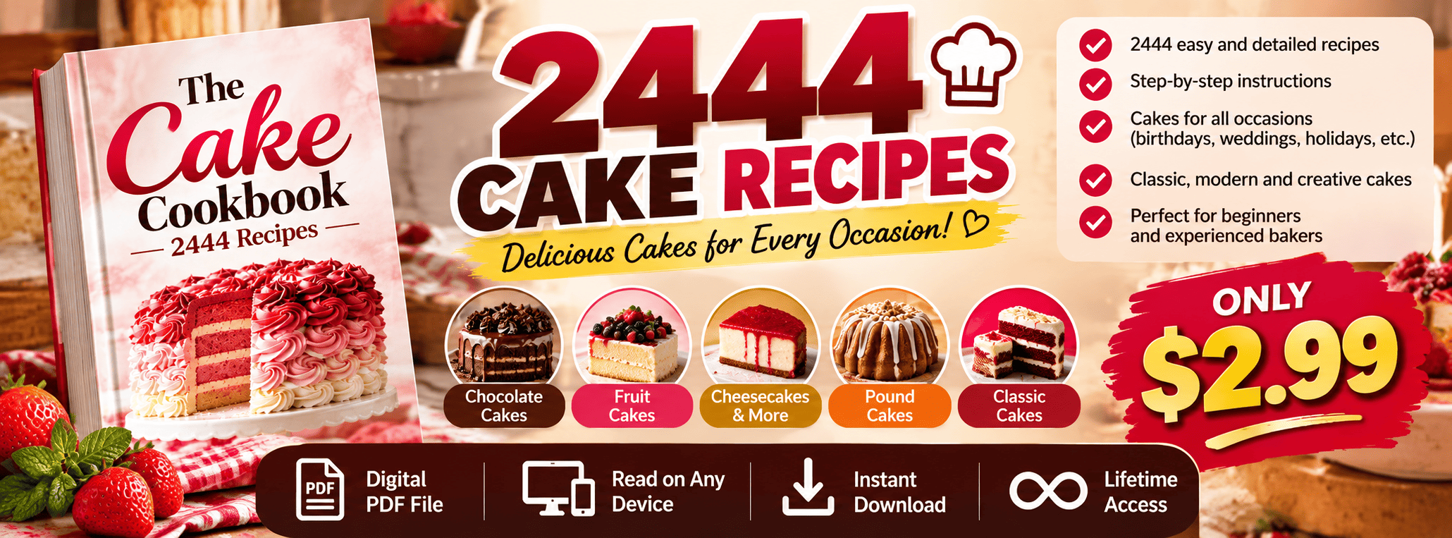 The Ultimate Cake Recipe Collection – 2,444 Delicious Recipes for Every Occasion