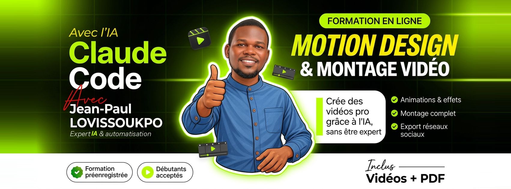Monter et animer vos vidéos avec Claude