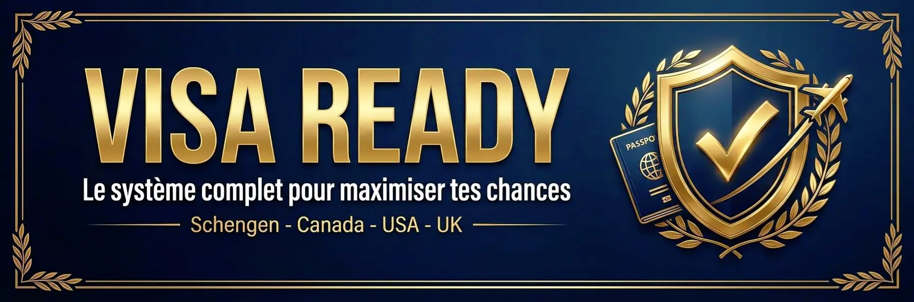 Visa Ready — Le Système Complet pour Maximiser tes Chances de Visa (Schengen, Canada, USA, UK)