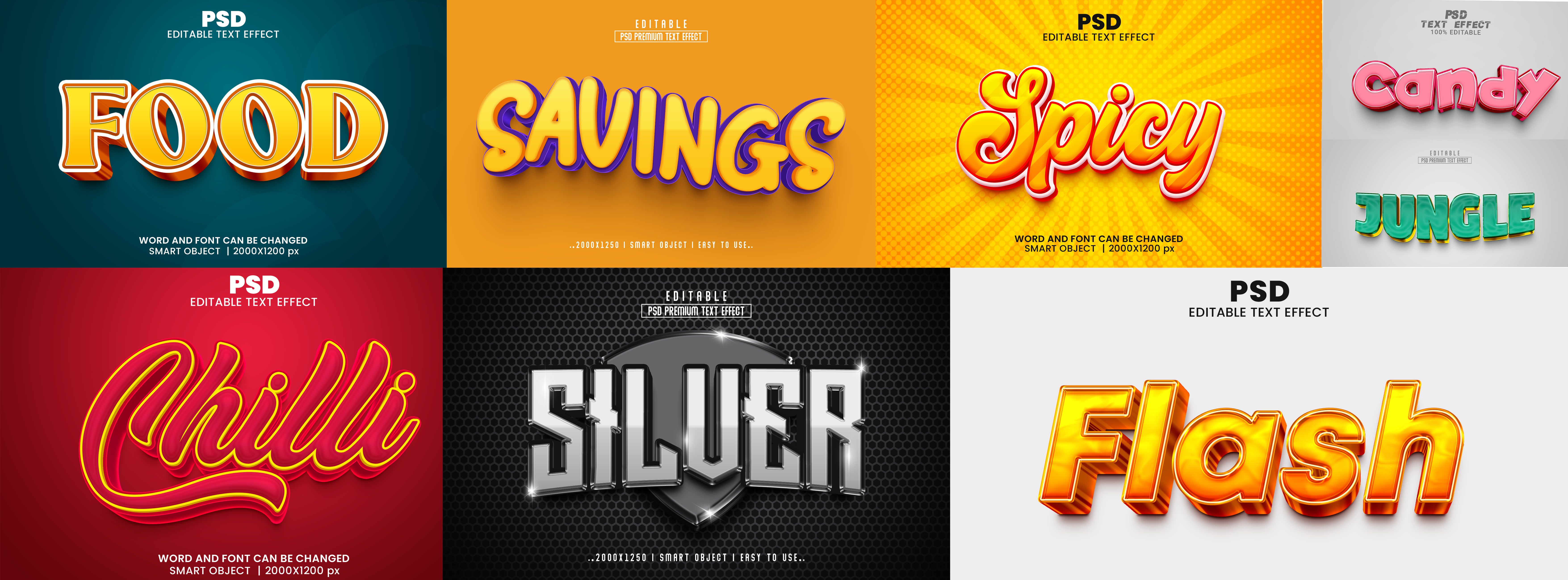 60 - 3D TEXT PSD