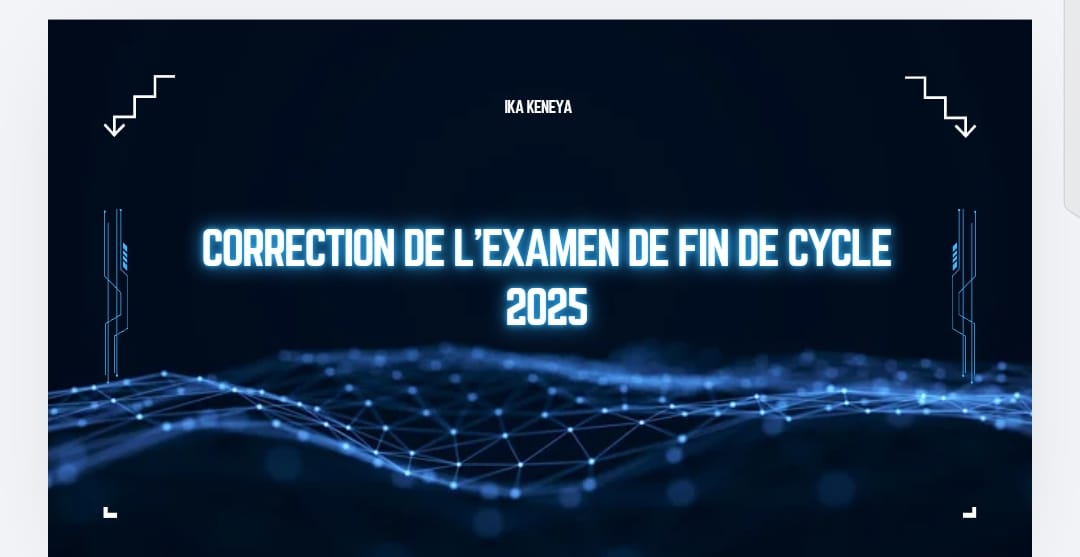 CORRECTION DE L'EXAMEN NATIONAL 2025 EN SCIENCES DE SANTÉ
