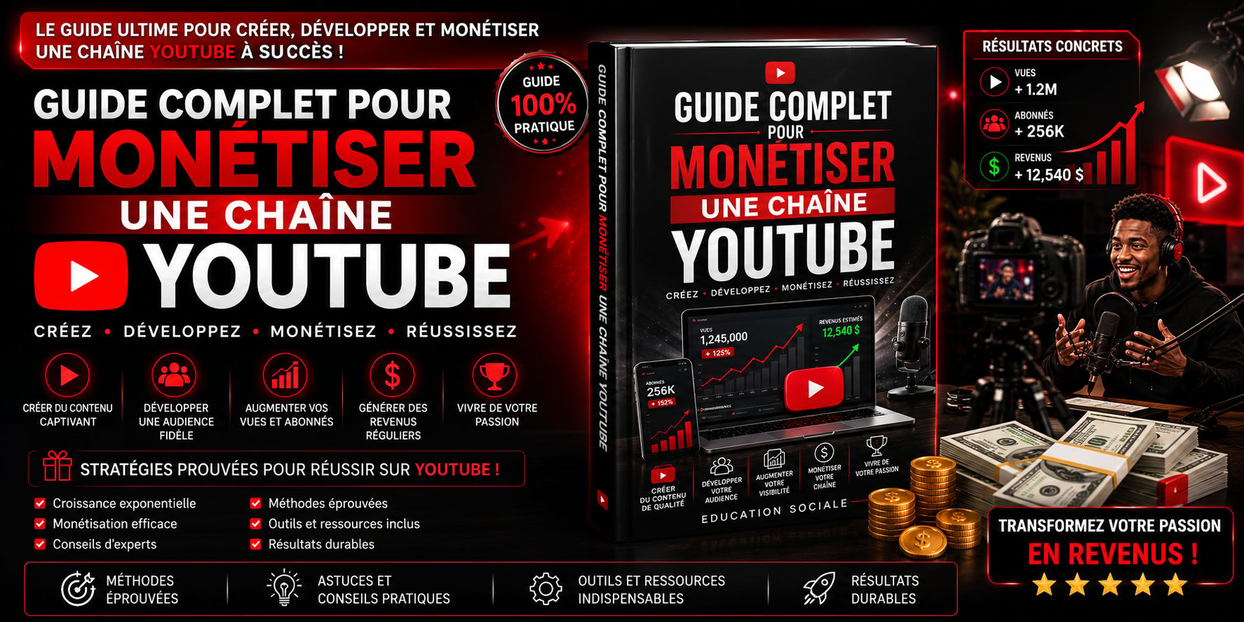 GUIDE COMPLET POUR MONÉTISER UNE CHAÎNE YOUTUBE