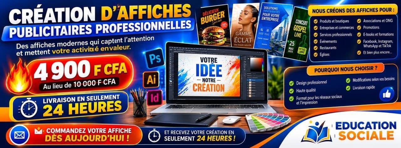 CRÉATION D'AFFICHES PUBLICITAIRES PROFESSIONNELLES