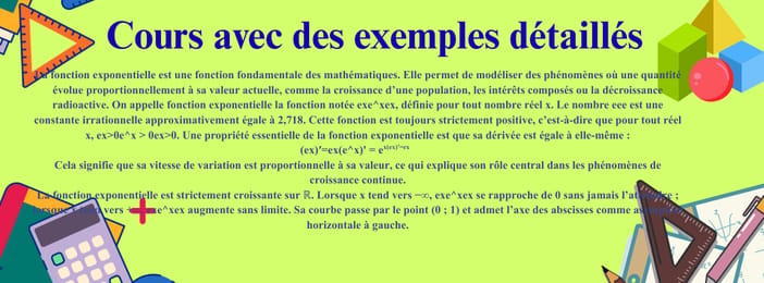 Cours sur les Fonctions Exponentielles (exp)