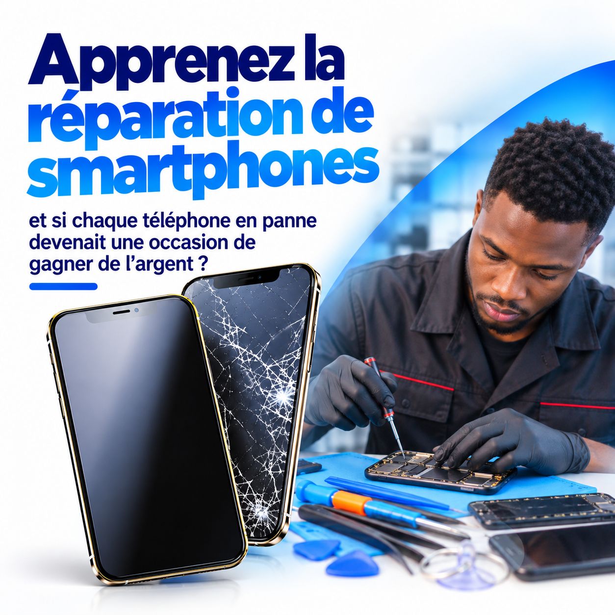 Maîtrisez la réparation de smartphones : une compétence rare, un revenu durable