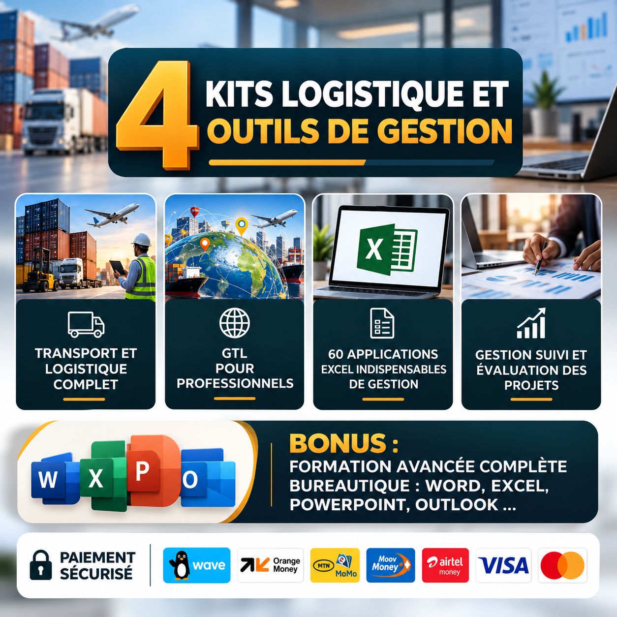 4 Kits Logistiques & Outils de Gestion Essentiels