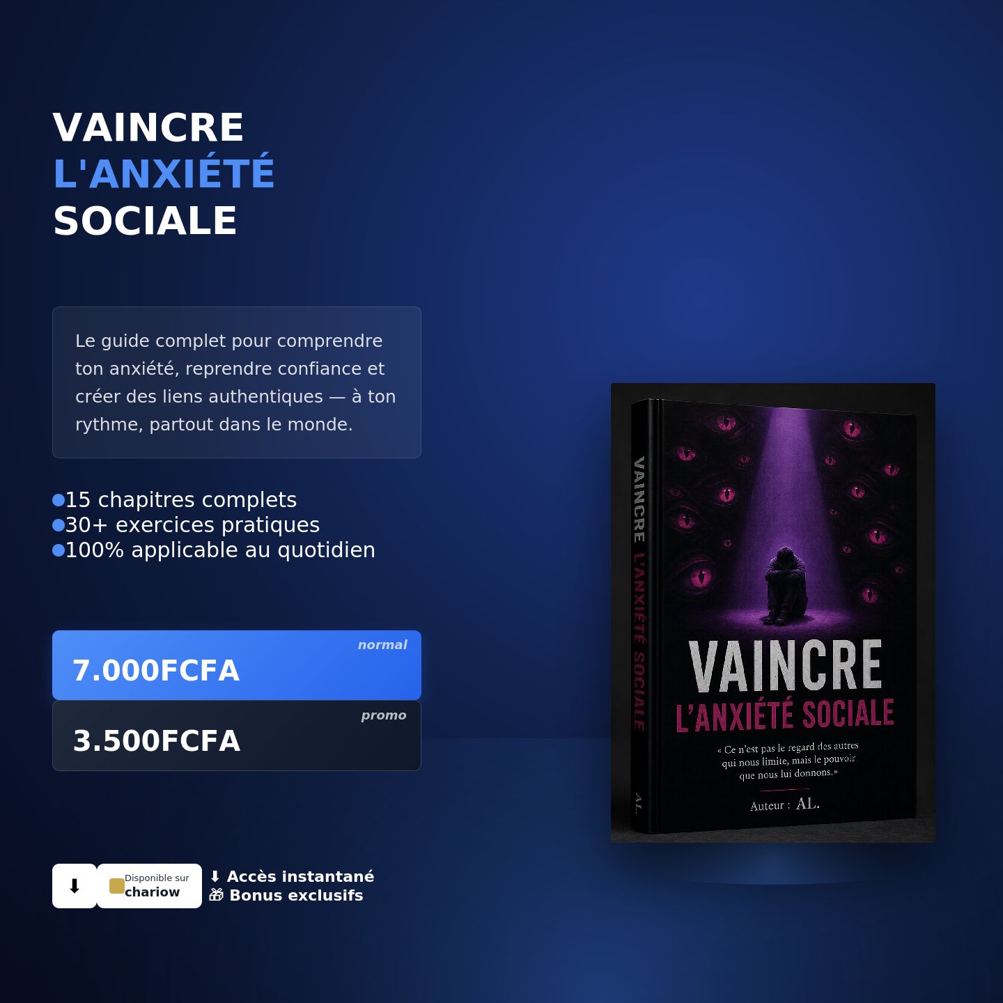 "Vaincre l'Anxiété Sociale" — Le guide complet pour reprendre confiance et vivre pleinement