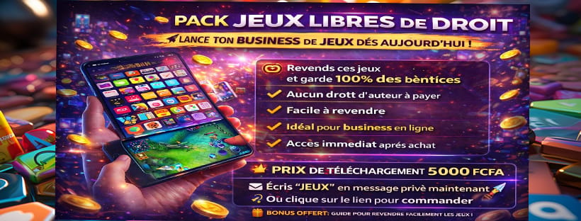 🎮 PACK JEUX LIBRES DE DROIT – +60 JEUX PRÊTS À L’EMPLOI