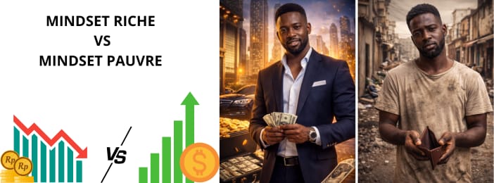 Développe un état d'esprit de riche avec ce Ebook: MINDSET RICHE vs MINDSET PAUVRE