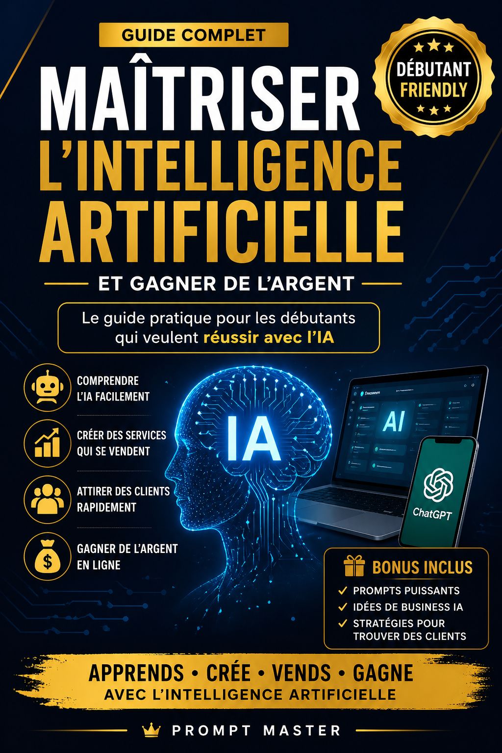 👉 IA Business : Gagne ton premier argent avec l’intelligence artificielle (Débutant + Bonus)