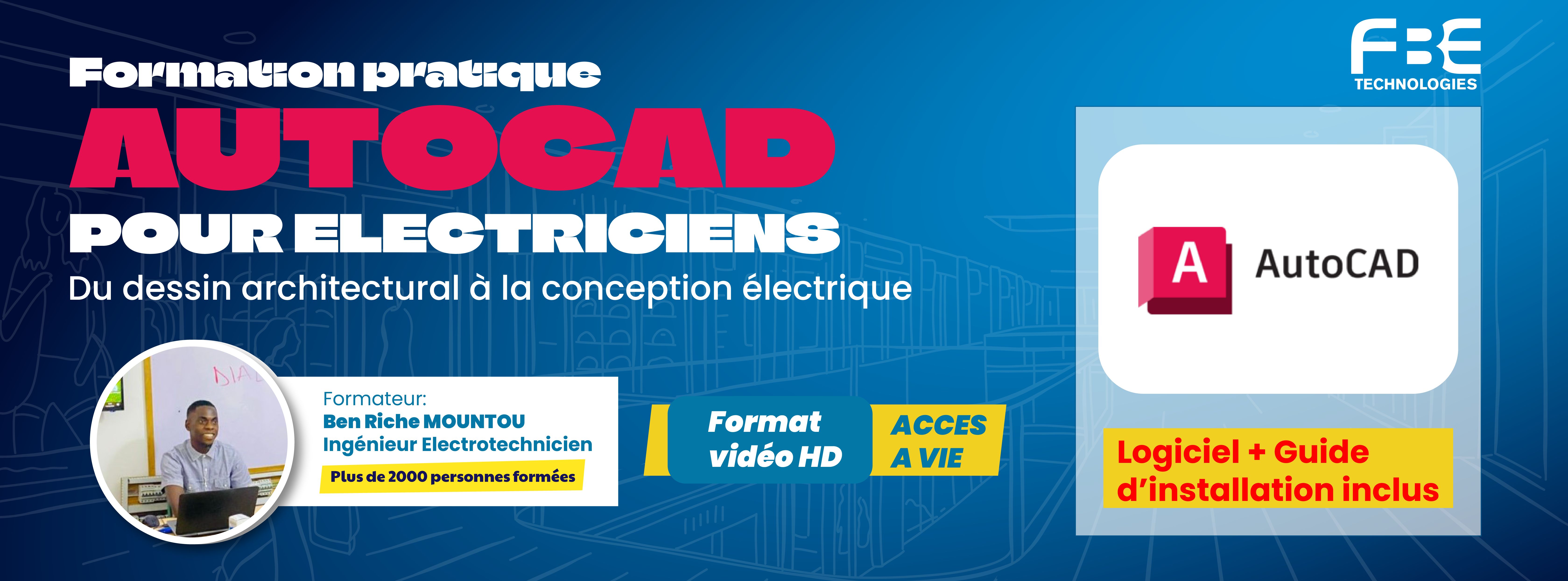 Formation AutoCAD pour électriciens: Du Dessin Architectural à la Conception Électrique