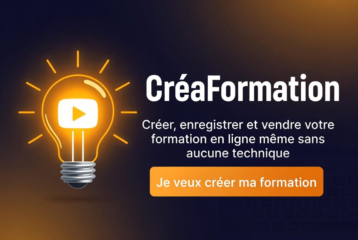 CREAFORMATION: CREER, ENREGISTRER ET VENDRE SA FORMATION EN LIGNE (même sans expérience technique)