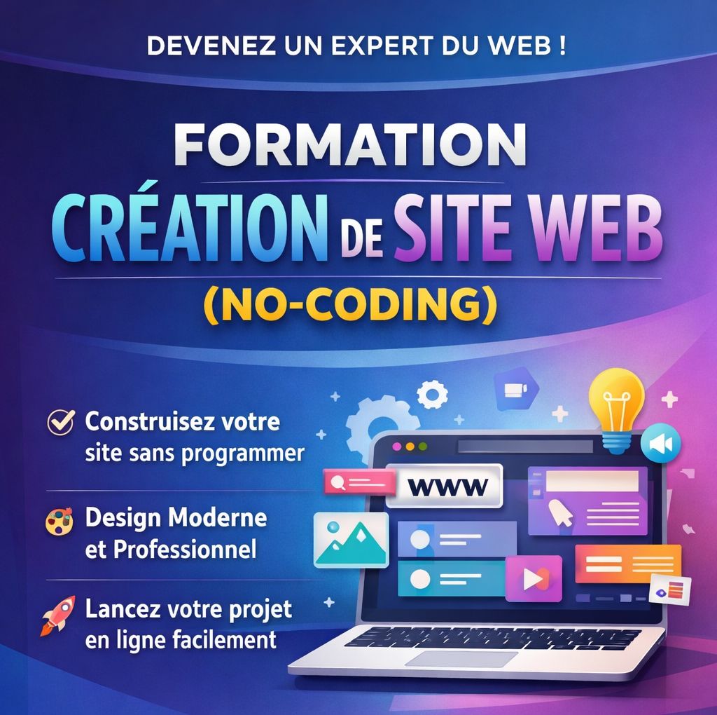 CRÉATION DE SITE WEB PROFESSIONNEL ( No-coding)