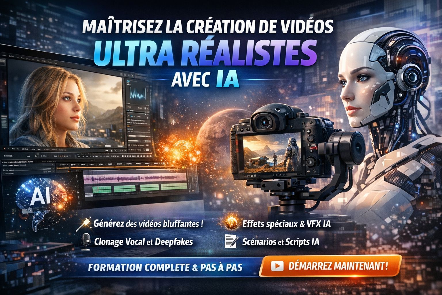 FORMATION SUR LA CRÉATION DE VIDÉO ULTRA RÉALISTE AVEC L'INTELLIGENCE ARTIFICIELLE