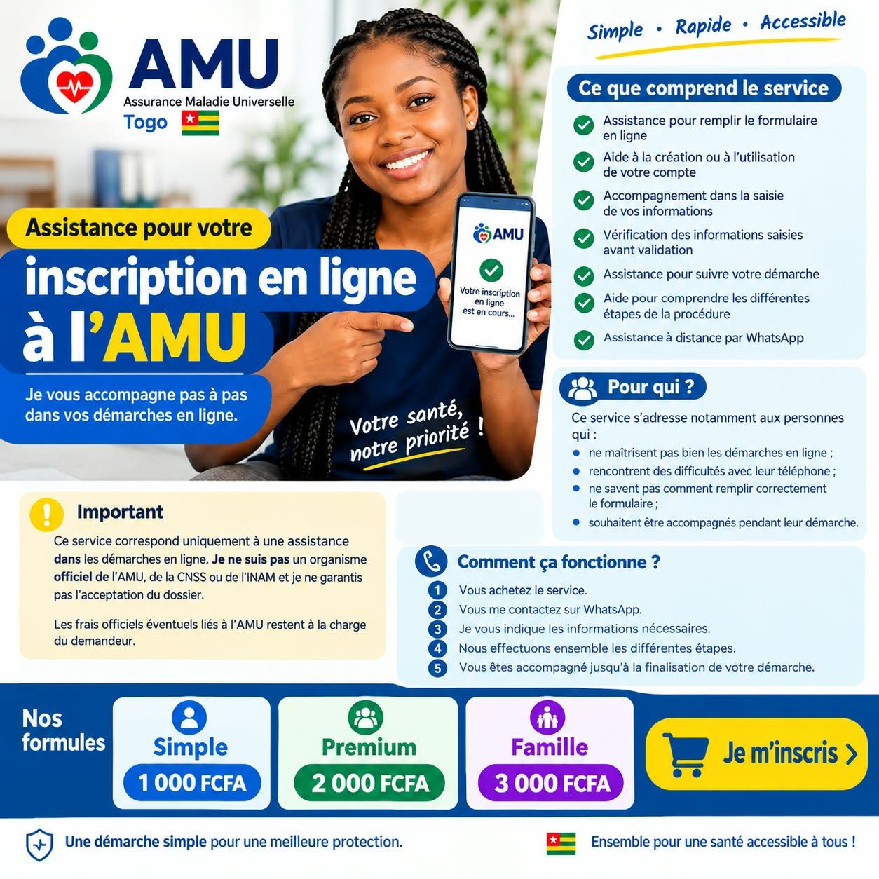 GUIDE-ASSISTANCE-SUIVI POUR OBTENTION DE CARTE ASSURENCE AMU