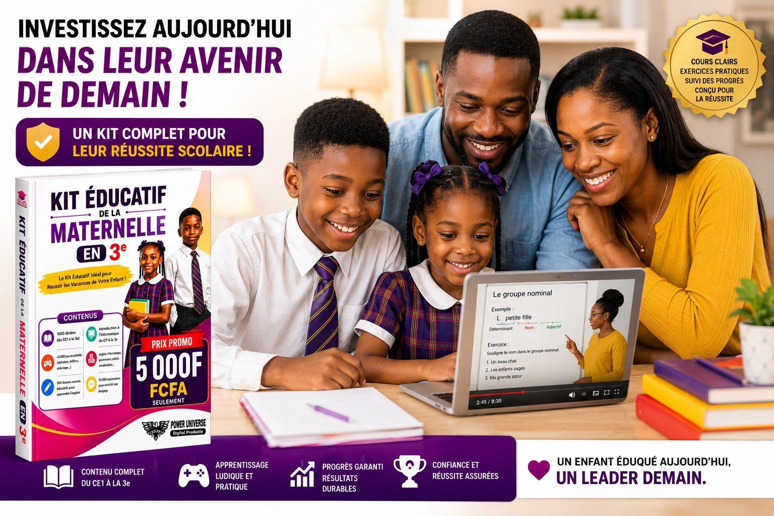 KIT ÉDUCATIF DE LA MATERNELLE EN 3e