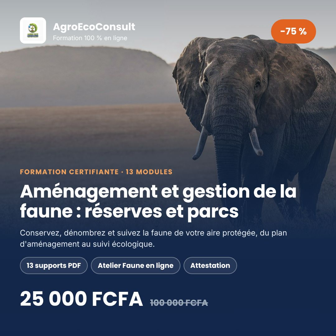 Aménagement et gestion de la faune dans les réserves et parcs : conservation, dénombrement et suivi