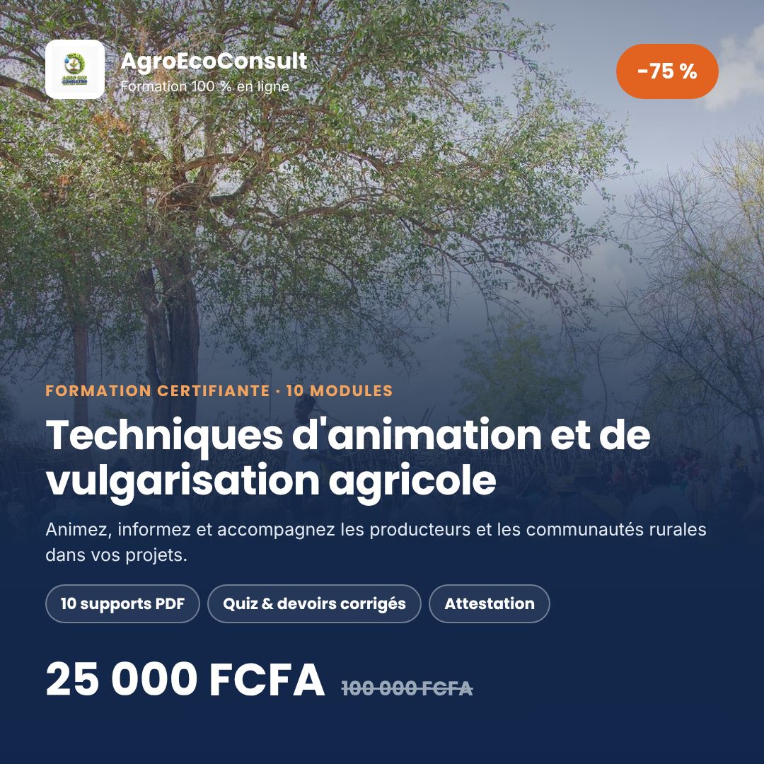 Techniques d'animation et de vulgarisation pour les projets de développement agricole et rural