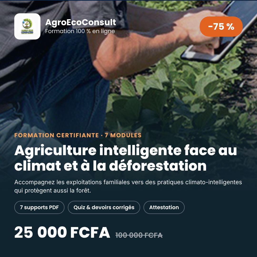 Agriculture intelligente face au climat et à la déforestation