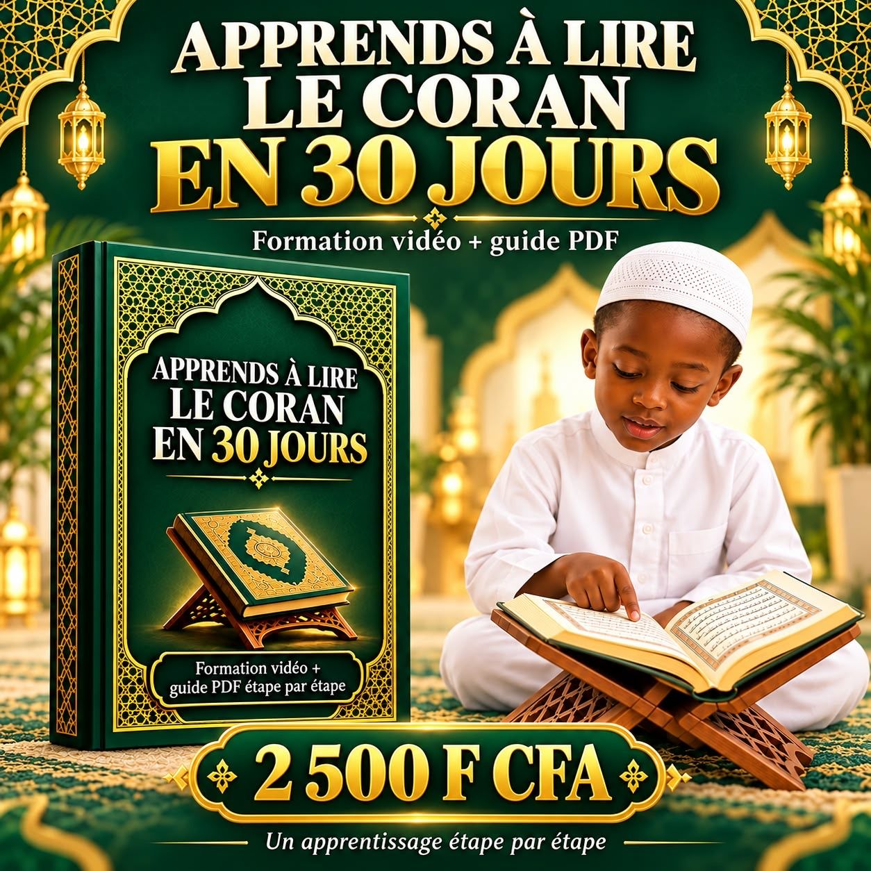 APPRENDS À LIRE LE CORAN EN 30 JOURS: Formation vidéo + guide PDF étape par étape
