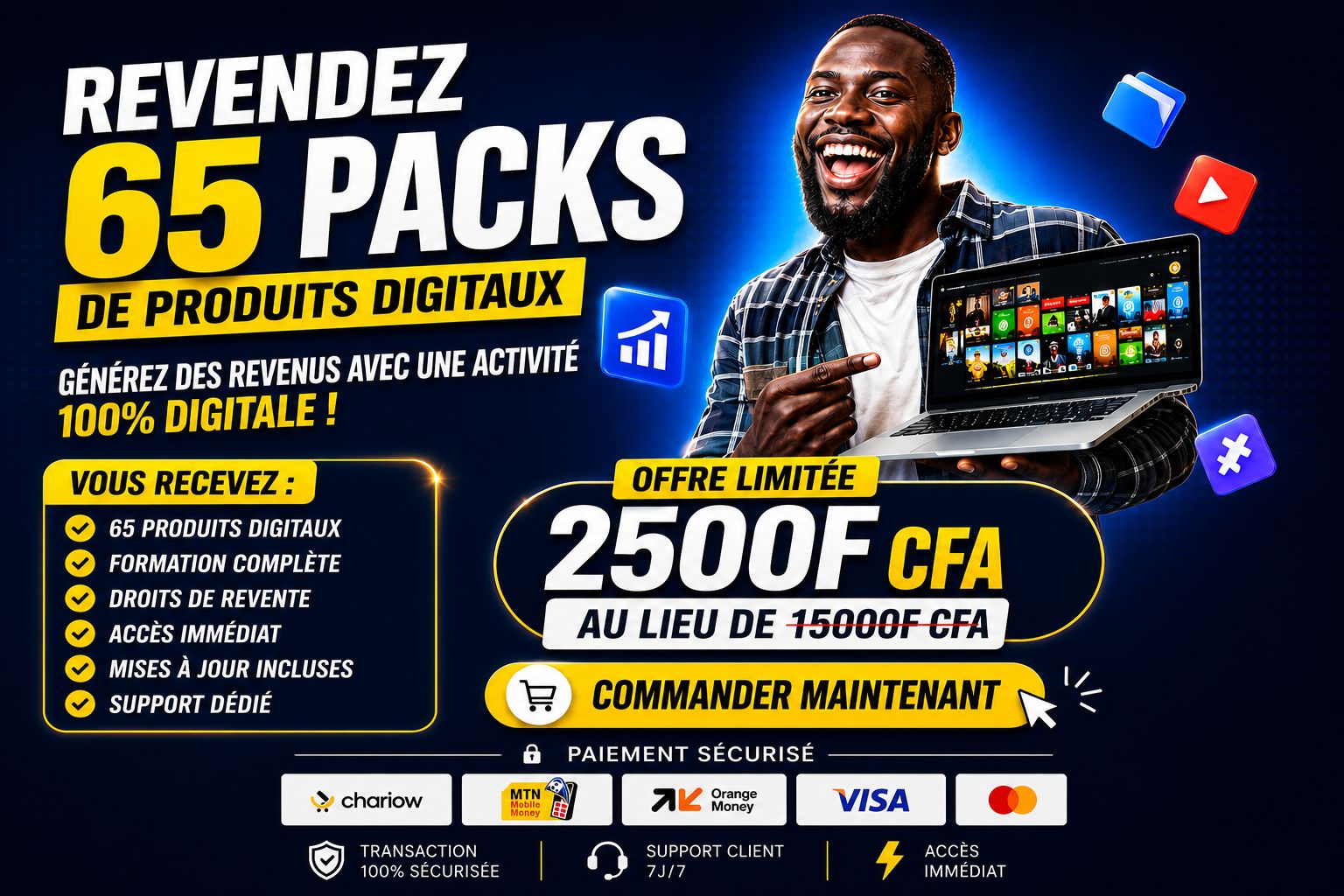+65 Produits Digitaux & +400 Formations Premium
