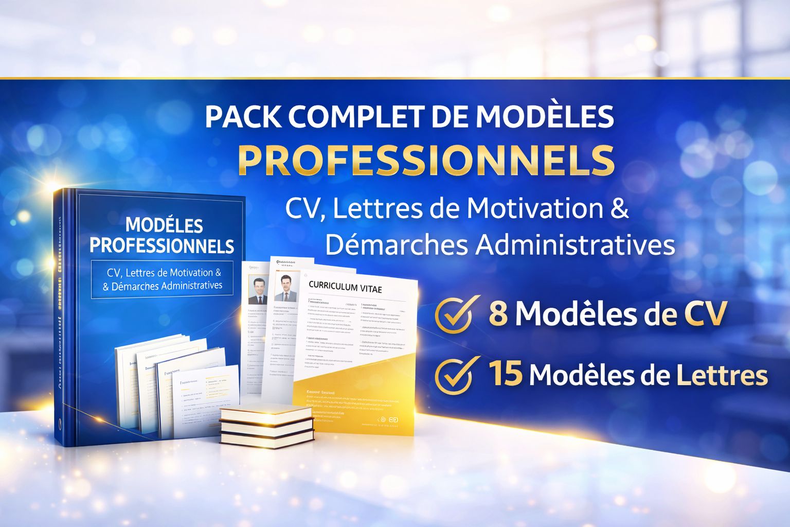 Pack Professionnel : Modèles de CV, Lettres de Motivation et Demandes Administratives