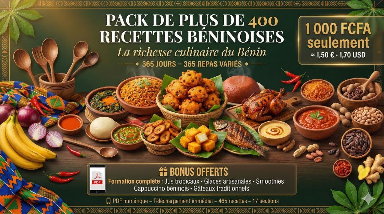 PACK DE 400 RECETTES BENINOISE