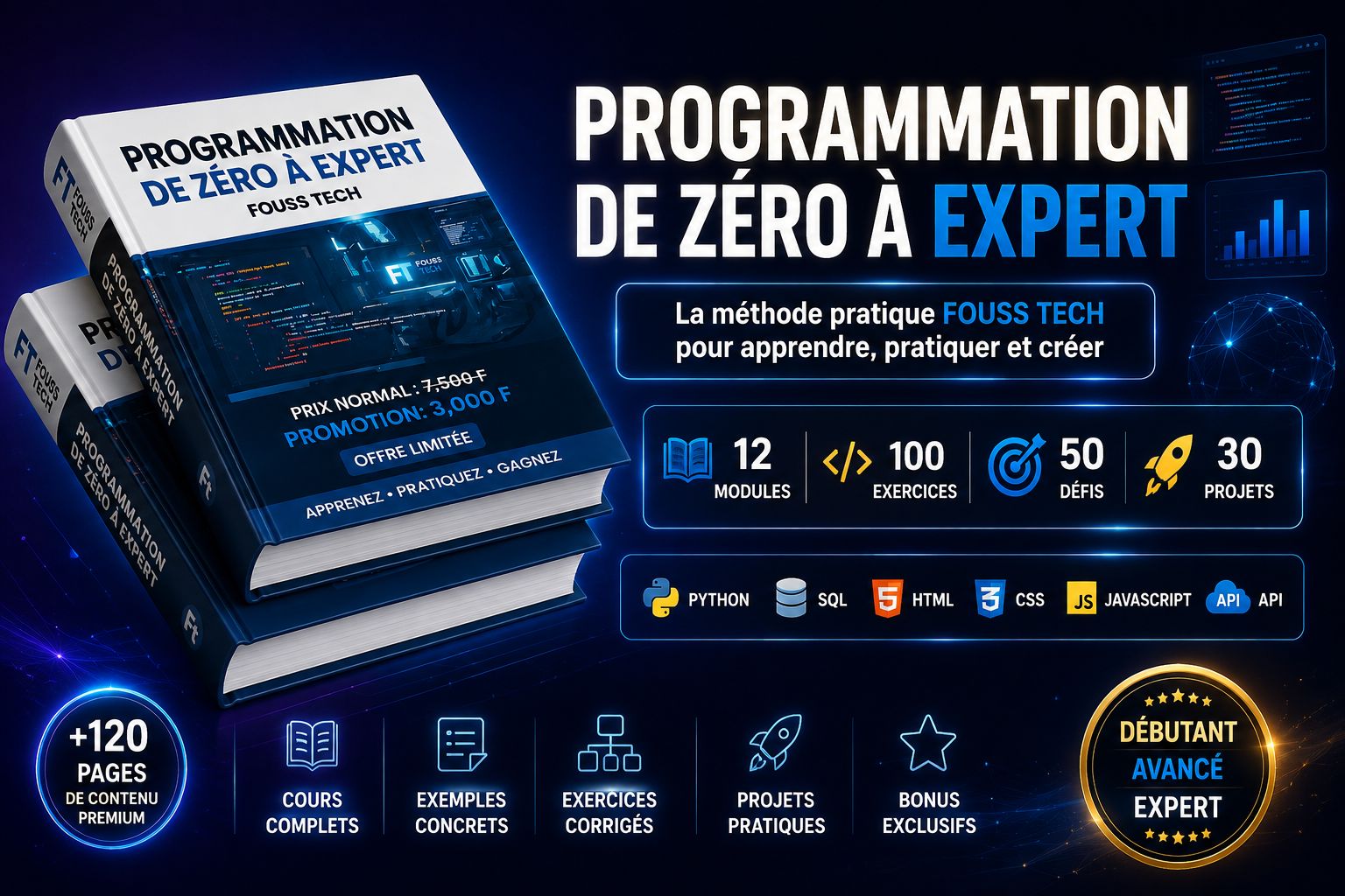 PROGRAMMATION DE ZÉRO À EXPERT — La méthode pratique FOUSS TECH