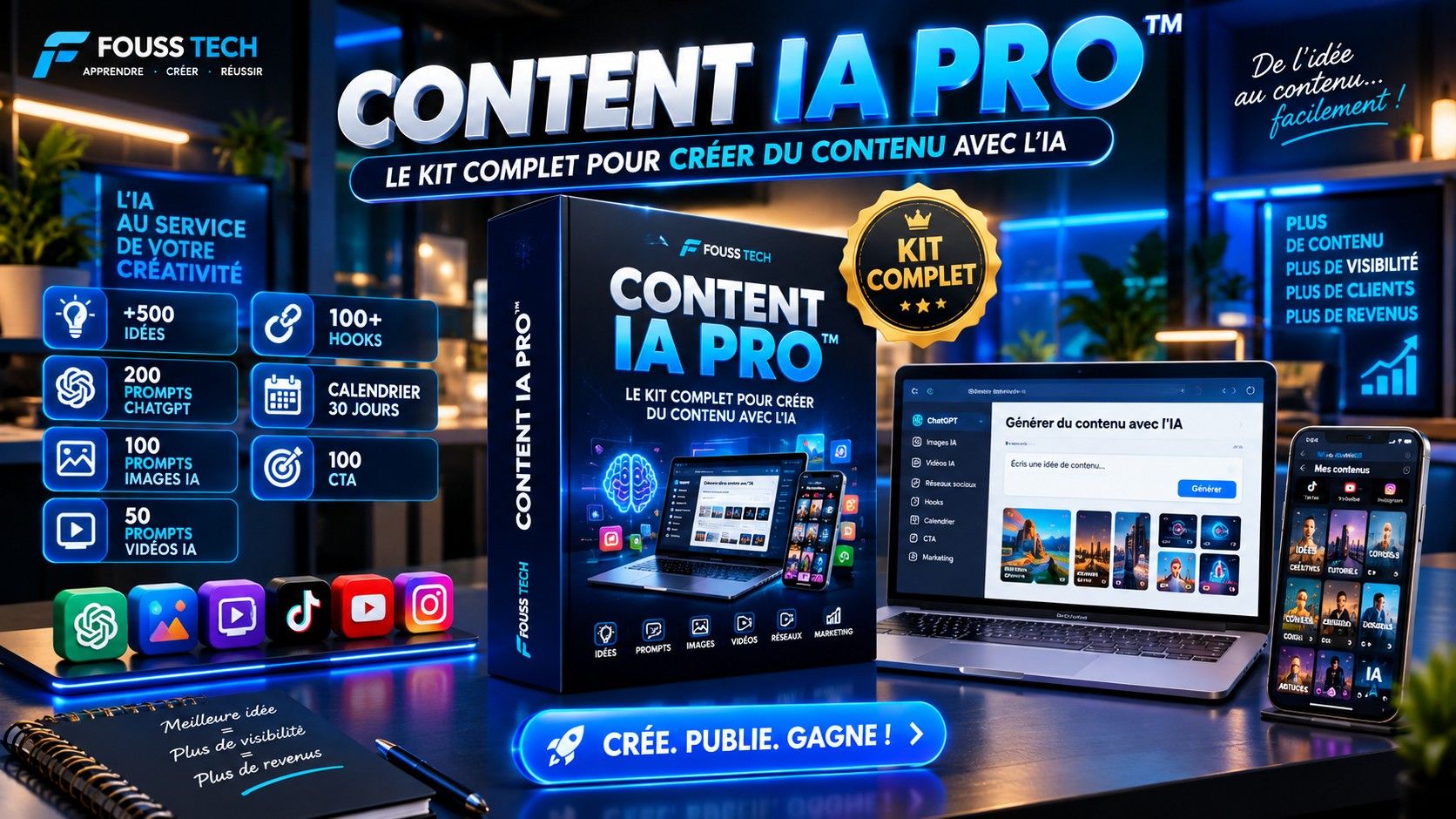 CONTENT IA PRO™ — Le Kit Ultime du Créateur de Contenu (IA)