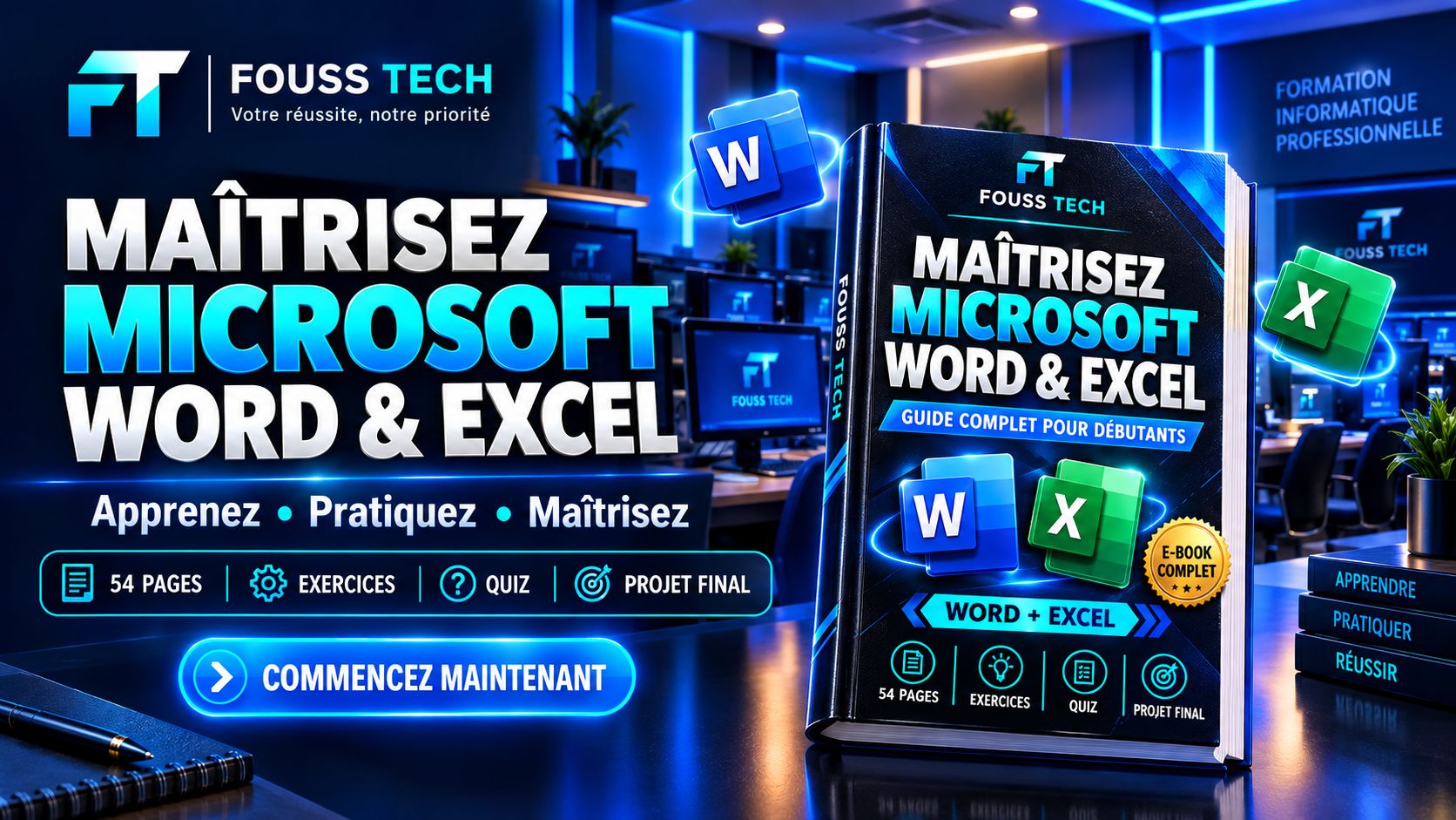 MAÎTRISEZ MICROSOFT WORD & EXCEL — Formation Bureautique Complète | FOUSS TECH