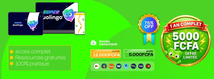 Abonnement Duolingo Plus – 1 An