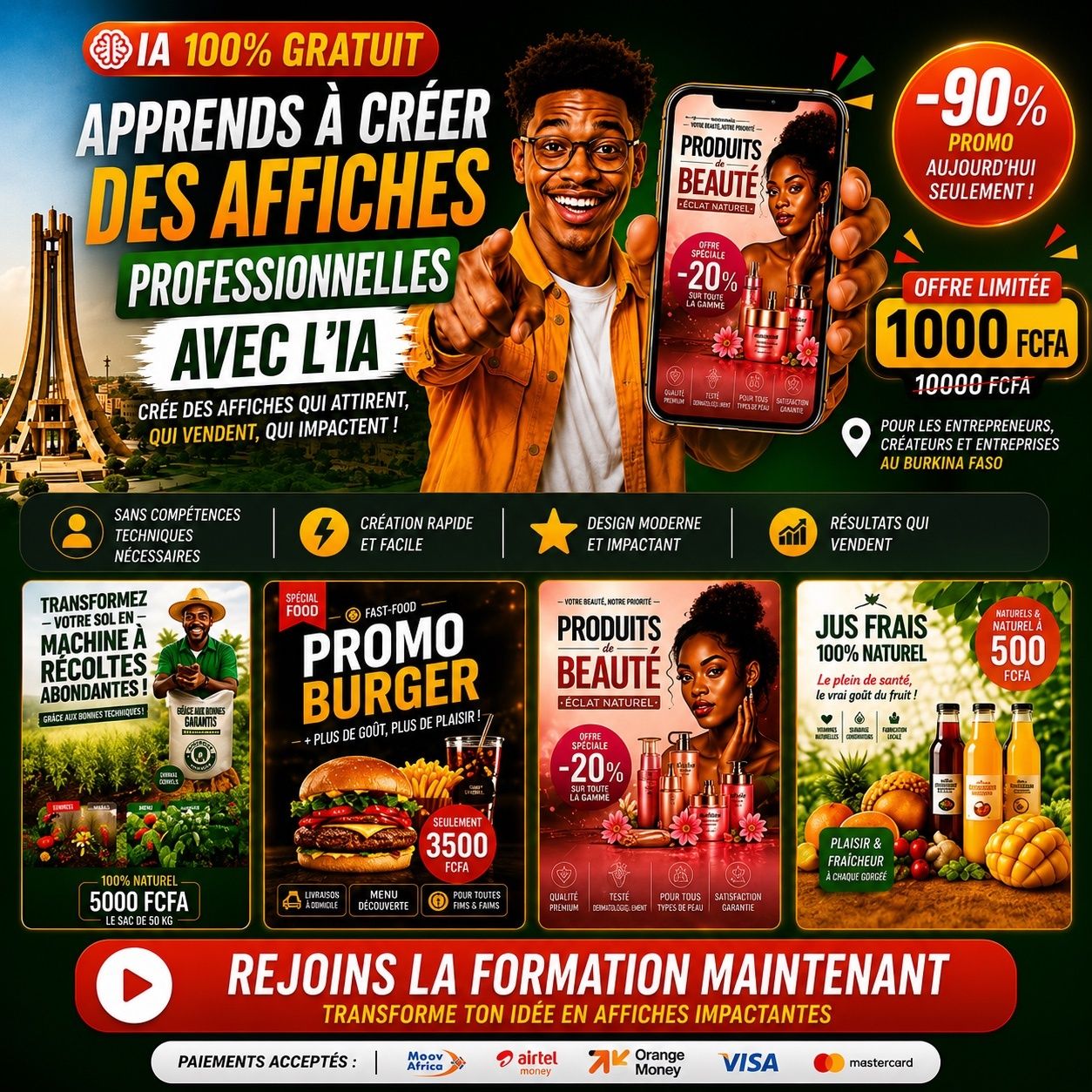 APPRENDS À CRÉER DES AFFICHES PROFESSIONNELLES AVEC IA