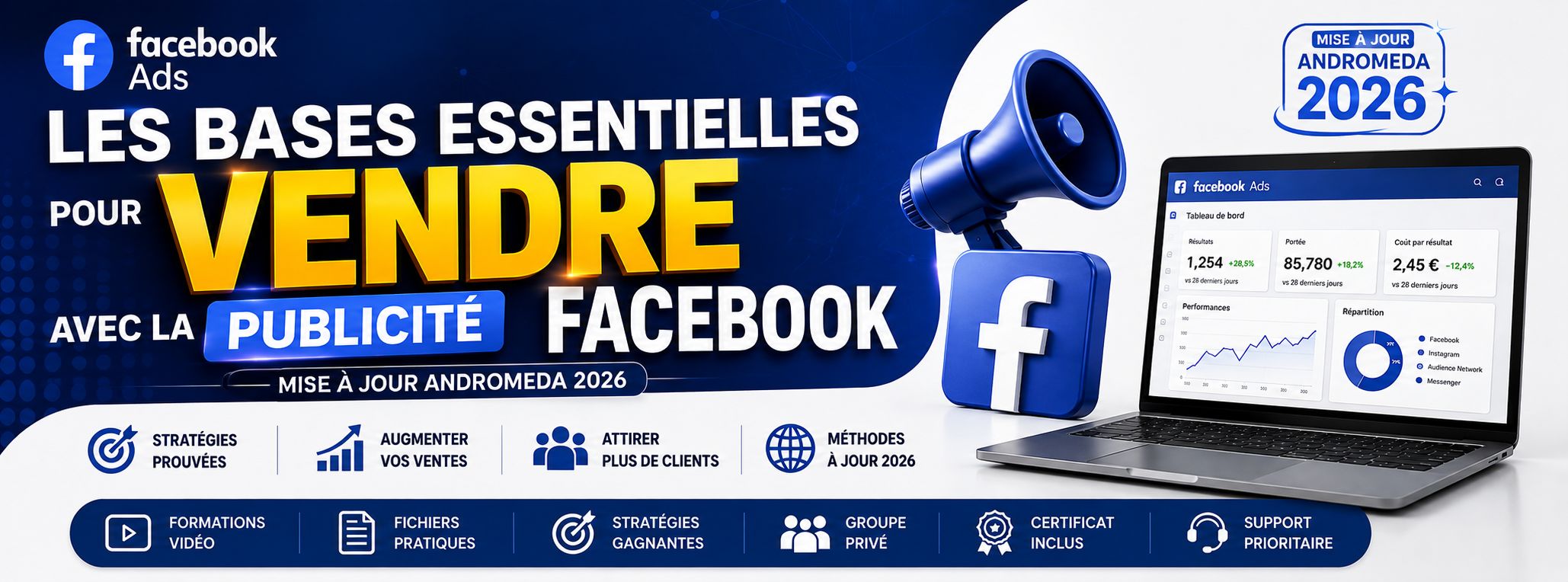 Les bases essentielles pour vendre avec la publicité Facebook (Mise à jour ANDROMEDA 2026)