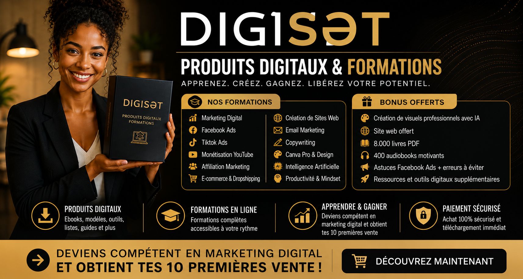 DEVIENS COMPÉTENT EN MARKETING DIGITAL EN MOINS DE 30 JOURS et obtient tes 10 premières ventes 📚💻
