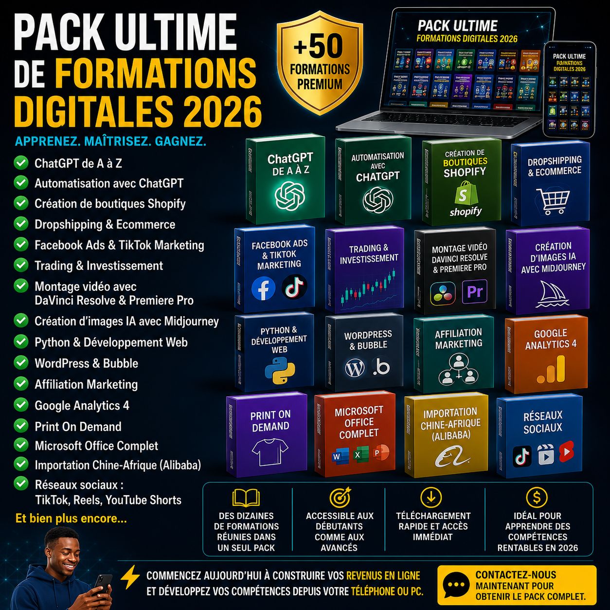 🚀 PACK ULTIME DE FORMATIONS DIGITALES 2026 🚀