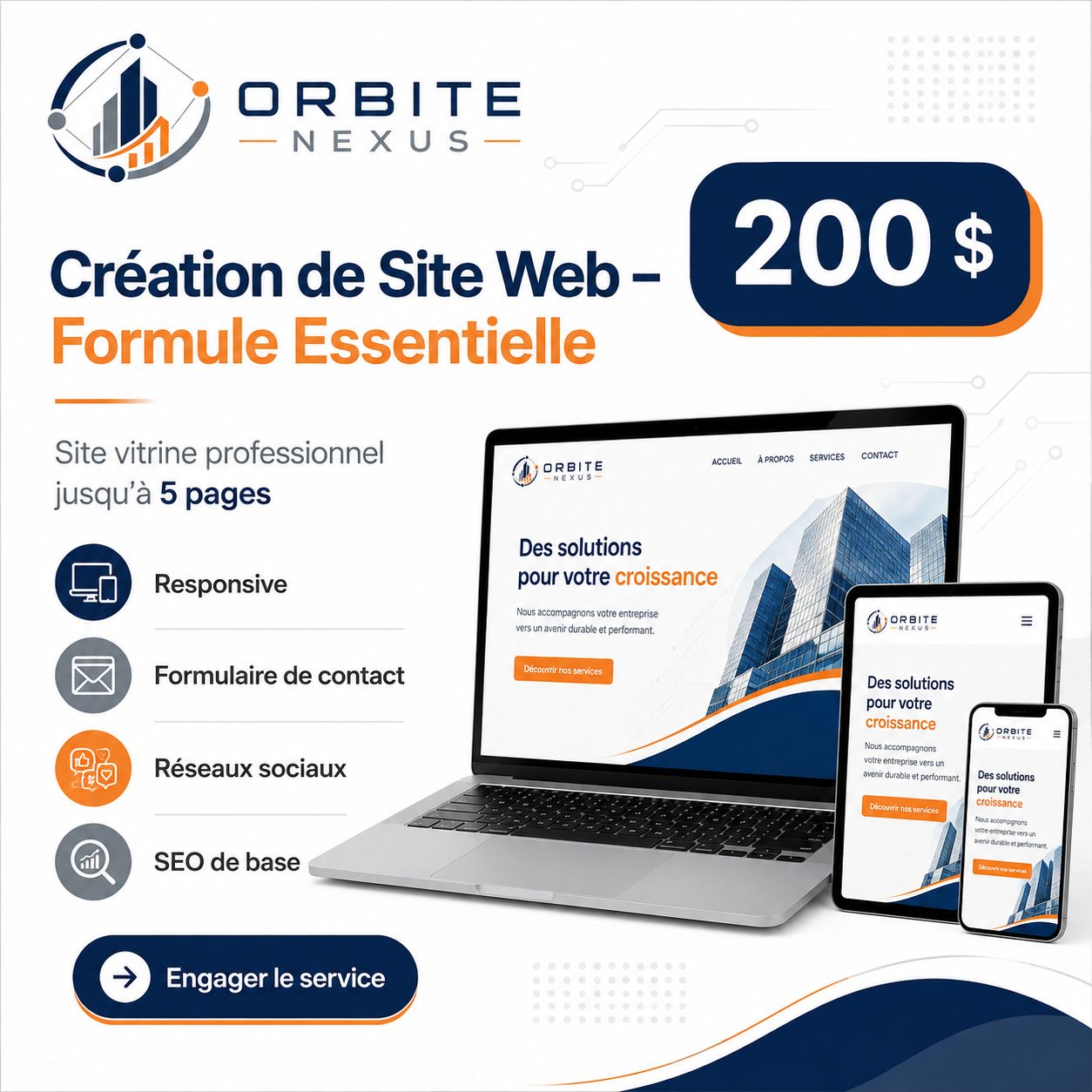 Transformez Votre Présence En Ligne: Service Création de Site Web – Formule Essentielle